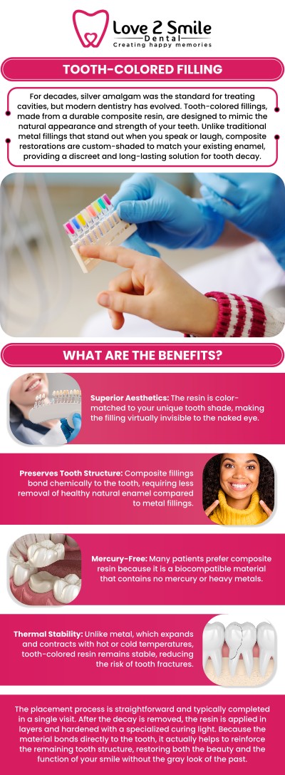 Achieve a natural-looking smile with tooth-colored cavity fillings designed to blend seamlessly with your teeth. Our dental team provides durable, aesthetic solutions to protect oral health. Visit Love 2 Smile Dental and get a personalized assessment with Dr. Divya Nagaraj, DDS. For more information, contact us or schedule an appointment online. We are located at 1050 N Bryan-Belt Line Rd Ste 102, Mesquite, TX 75149. Achieve a natural-looking smile with tooth-colored cavity fillings designed to blend seamlessly with your teeth. Our dental team provides durable, aesthetic solutions to protect oral health. Visit Love 2 Smile Dental and get a personalized assessment with Dr. Divya Nagaraj, DDS. For more information, contact us or schedule an appointment online. We are located at 1050 N Bryan-Belt Line Rd Ste 102, Mesquite, TX 75149.